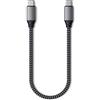 Satechi Cavo di Ricarica USB C a USB C 100W, 25 cm, Trasferimento Dati 480 Mbps, Nylon Intrecciato Resistente, Compatibile con Dispositivi USB C, MacBook, Galaxy, iPad, iPhone, Laptop