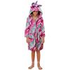 Saibit Pigiama da bambina con unicorno e unicorno, accappatoio da notte,  confortevole onesie animale, con cappuccio, in pile super morbido