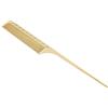 Brrnoo Pettine per capelli a coda di ratto da salone, pettine tagliacapelli metallo oro, pettine in metallo in alluminio per barbiere professionale, pettine per capelli per uomo, donna e bambino(D'oro)