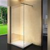 Yellowshop - Parete Doccia Fissa Walk In Cristallo 8 MM Trasparente O Puntinato Opaco Box Cabina Bagno Misure Cm 70 80 100 120 140 (Cm 80, TRASPARENTE)