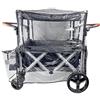 Ezkindheit Grande Dimensione Copertura Pioggia per Passeggino Wagon, Zanzariera per Carrello Wagon, Copertura 2in1 con Finestra per Picnic Camping Wagon Passeggino Impermeabile Windproof Wagon Accessori.