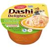INABA Dashi Delights, Delicati Fiocchi in Brodo di Pollo con Tonno e Capesante - Cibo Umido per Gatti con Dashi - Snack Gatti Ricco di Proteine, Ingredienti Naturali - Pasto Complementare - 1 x 70gr