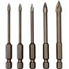 oupados 5 Pezzi Punte Trapano Carburo di Tungsteno, Punta Vetro Trapano, Punte da Trapano a Triangolo per Vetro Legno Mattoni Cemento Piastrelle Plastica(3/4/5/6/8mm)
