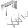 Hjumarayan 2 Pezzi Porta Coperchi Pentole Salvaspazio, Portacoperchi da Cucina in Acciaio Inox, Porta Pentole Salvaspazio da Cassettone Organizer Coperchi Pentole (4 Griglie)