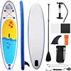 HOMCOM Tavola SUP Gonfiabile Stand Up Paddle con Pagaia Regolabile, Tavola da Surf con Accessori Inclusi, Blu 305x76x10cm