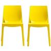 Grand-Soleil Set di 2 sedie ICE impilabili, design giallo lucido