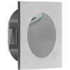 Eglo LED Faretto Incasso Zarate 1, Spot LED in alluminio pressofuso | e plastica, Lampada da incasso LED in argento e bianco, Faretto LED piatto, L x P 8 cm