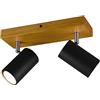 Trio Leuchten TRIO, Faretto, Marley 2xGU10, max.35,0 W Finitura: Metallo, nero opaco L:26,0cm, L:9,0cm, A:16,0cm IP20,Senza illuminante