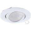 Eglo faretto da incasso Tedo, spot in alluminio pressofuso bianco, lampada | da incasso con attacco GU10, LED incluso, faretto sottile orientabile, Ø 8 cm