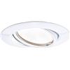 Paulmann 93411-Faretto LED, base rotonda, orientabile, 1 x 5 W, faretto da incasso bianco, in metallo, 3000 K, GU10, 1 Stück (1er Pack)