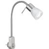 Trio Leuchten 891010107 Levisto a +, Faretto LED spina, metallo, 5 Watts, E14, Nichel Opaco, 22 x 4.7 x 40 cm