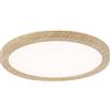 Paulmann 71027 Pannello LED Atria Shine plafoniera con Backlight rotondo IP44 11,2W 850lm 190mm effetto legno plastica 3000K - bianco caldo