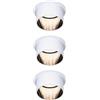 Paulmann 93377 Gil - Faretto da incasso a LED a 3 step-Dim rotondo, con 3 x 6 Watt, dimmerabile, bianco opaco, nero opaco, faretto da incasso in alluminio, 2700 K Coin