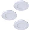 Eglo connect.z Smart Home set di 3 faretti da incasso a Led per il bagno Fueva-Z, in metallo bianco, ultra piatto, Ø 85 mm, ZigBee, app e controllo vocale, colore luce regolabile, IP44