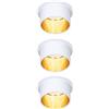 Paulmann Gil 93381 - Faretto da incasso a LED a 3 step-Dim rotondo, 3 x 6 Watt, dimmerabile, bianco opaco, oro, faretto da incasso in alluminio, 2700 K Coin