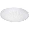 Eglo Plafoniera LED Margitta 1, lampada da soggiorno in metallo in bianco, vetro trasparente con cristalli di graniglia, lampada da camera da letto, bianco caldo, Ø 25 cm