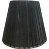 ONLI Confezione 6 paralumi in Tessuto fasciato Nero Semitrasparente. Diametro 15cm. E14