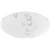 Eglo Lampada da soffitto Mars, applique a 1 luce, lampada da soffitto in acciaio, colore bianco, vetro satinato bianco con motivo a triangoli, attacco E27