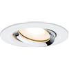 Paulmann 92903 Led Nova Faretto da Incasso Rotondo, Ip65, 7 W, Set Completo con Lampadina Gu10 Orientabile Bianca, In Alluminio, 7 W, Cromato Opaco