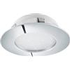 Eglo Faretto LED da Incasso Pineda, in Plastica, a LED Piatto, Ø 10.2 cm, Cromato