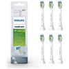 PHILIPS Sonicare W2 Optimal White Testine Standard Per Spazzolino Elettrico Sonico, Bianco, 6 Unità, Confezione Da 1, Vecchio, 6 Testine