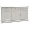 Vicentini arreda CREDENZA MADIA IN LEGNO NOCE ARTE POVERA, CILIEGIO, BIANCO, ANTICATO (bianco)