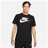 Nike M NSW Tee Icon Futura, T-Shirt Uomo, Nero (Black/White), XS