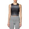 NIKE W NK DF SWSH PRNT Crop Tank, Canottiera Donna, Nero/Argento Lucido, M