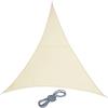 Relaxdays Tenda da Sole per Esterni Triangolare, in Tessuto PES, Anti UV, Terrazza e Giardino, Misure: 3x3x3 m, Beige, Poliestere, 1 pz