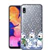 ZhuoFan Cover Samsung Galaxy A10, Custodia Silicone Trasparente con Disegni Christmas Pattern Ultra Slim TPU Morbido Antiurto Bumper Case per Samsung Galaxy A10 (Orso Polare)