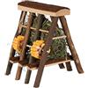 TRIXIE - Mangiatoia per Fieno, in Legno, con Anelli per Semi, 17 x 17 x 20 cm