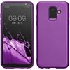 kwmobile Custodia Compatibile con Samsung Galaxy A6 (2018) Cover - Back Case Morbida - Protezione in Silicone TPU Effetto Metallizzato viola metallizzato