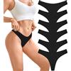 BeReady Perizoma Tanga Donna Cotone Mutande Seducente Brasiliana Slip Traspirante Set Intimo Mutandine a Vita Bassa Thong Multipack da 6 Pezzi
