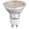 HCFEI 3 lampadine LED GU10, 3 W, 389 lm, senza flash, AC 100-240 V, SMD LED 120° in vetro classico, sostituisce lampadine alogene da 45 W (bianco caldo 3000 K)