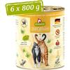 GranataPet DeliCatessen PUR con pollo, alimento umido gatti, cibo gatti senza cereali e zuccheri aggiunti, scatolette per gatti con alto contenuto di carne e oli salutari, 6 x 800 g