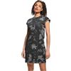 Urban Classics Ladies Bleach Dress Donna Miniabito Nero/Grigio S 100% Cotone