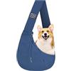 ZEACCT Borsa Trasportino Cane, Borsa da Trasporto per Cani, Uso Inverso Marsupio per Cani, Marsupio per Cani di Piccola Taglia, Borsa Trasportino Cane Gatti Tracolla Regolabile (Blu)