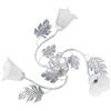 ONLI Marilena - Plafoniera 3 Luci, Metallo, Bianco Argento, Romantico, metallo;vetro