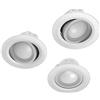 Hama - Set 3 faretti LED da incasso WiFi, 5 W (equivalenti a 35 W), inclinazione regolabile, compatibili controllo vocale/App, bianco