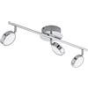 Eglo LED Lampada da soffitto Salto, plafoniera a 3 luci, faretti da soffitto in metallo e plastica, lampada da soggiorno cromata, lampada LED per corridoio luce calda