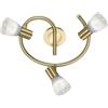 Trio Leuchten Trio 871090308 Levisto Faretto LED, 3x6 W, Ottone, Diametro 30 cm
