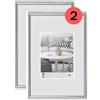 walther design argento 40 x 60 cm confezione doppia, Galeria cornice in plastica KS460HD