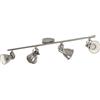 Eglo LED Lampada da soffitto Seras, plafoniera industriale a 4 luci, faretti in metallo, lampada soggiorno in nichel antico, lampada corridoio, spot con lampadine GU10, luce calda