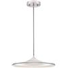 Westinghouse 63640 Apparecchio di illuminazione a sospensione LED dimmerabile da interno a luce singola, finitura in nichel spazzolato
