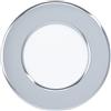 Eglo LED Fueva 5 Einbaustrahler, Ø 8,6 cm, LED Spot aus Stahl mit Kunststoff-Leuchtfläche, Einbauleuchte Chrom Weiß, flacher Badstrahler, geringe Einbautiefe 26 mm, neutralweiß, IP44