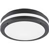 RL LIVE YOUR LIGHT Reality Leuchten R62151142 - Plafoniera LED da esterni Kendal, in plastica, 12 W, colore: Antracite/Bianco