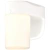 Westinghouse 61068 Apparecchiatura da parete da esterno LED a luce singola, finitura bianca con vetro opalino smerigliato
