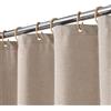 LinTimes Linen Like Linen 240 g/mq Tenda da Doccia per box Bagno Pesante con Ganci Tessuto Lavabile per Hotel, Naturale 81 x 183 cm