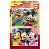 Educa - Puzzle in legno per bambini con 50 pezzi ciascuno | Disney Mickey and Friends, Disney. Misure: 28 x 20 cm. Composto da grandi pezzi perfettamente finiti. Raccomandato da 4 5 6 anni (18880)