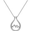 HARMONY BOLA Collana porta anelli di montagna per matrimonio e fidanzamento, regalo per moglie, donna, madre e figlia, Argento sterling
